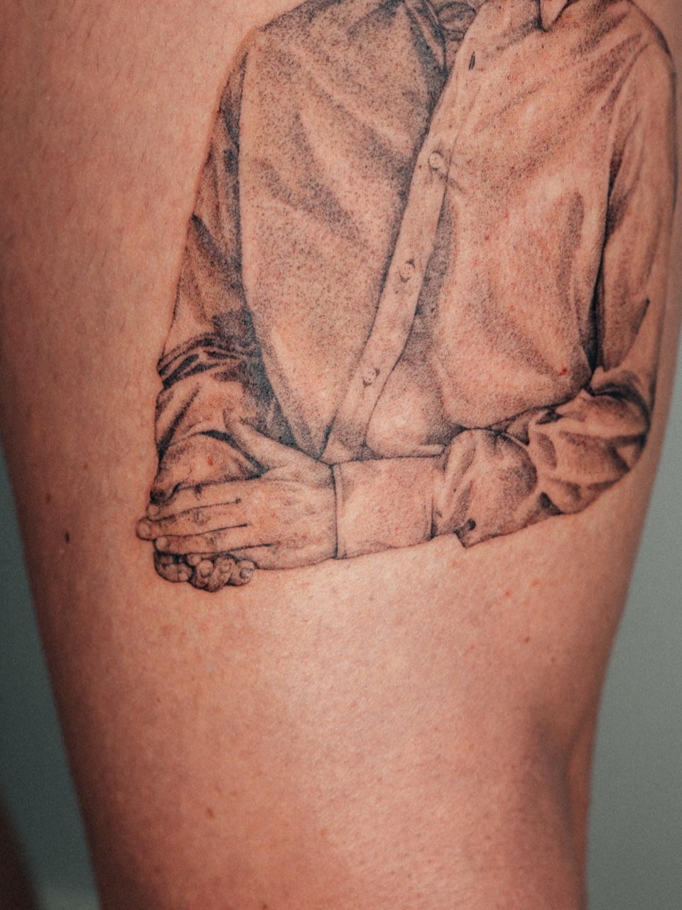 Tattoo by @emma.tattoos — realism, black_and_grey