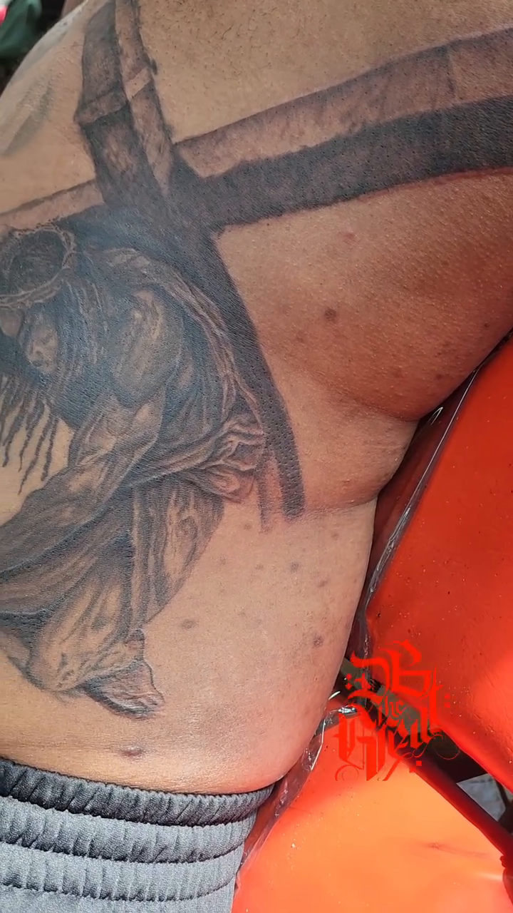 Tattoo by @dbtattooman — black_and_grey, realism