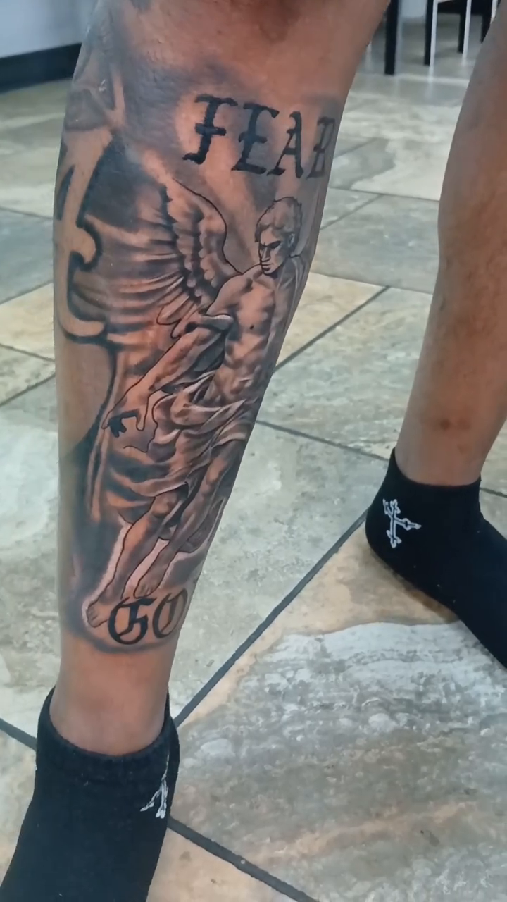 Tattoo by @bigcdotatts — black_and_grey, realism