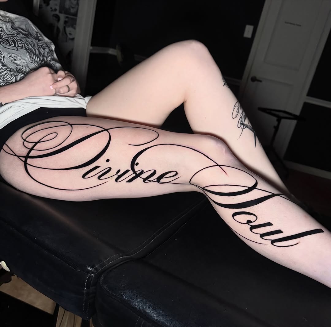 Tattoo by @inkedbydaisy β lettering_script, fine_line