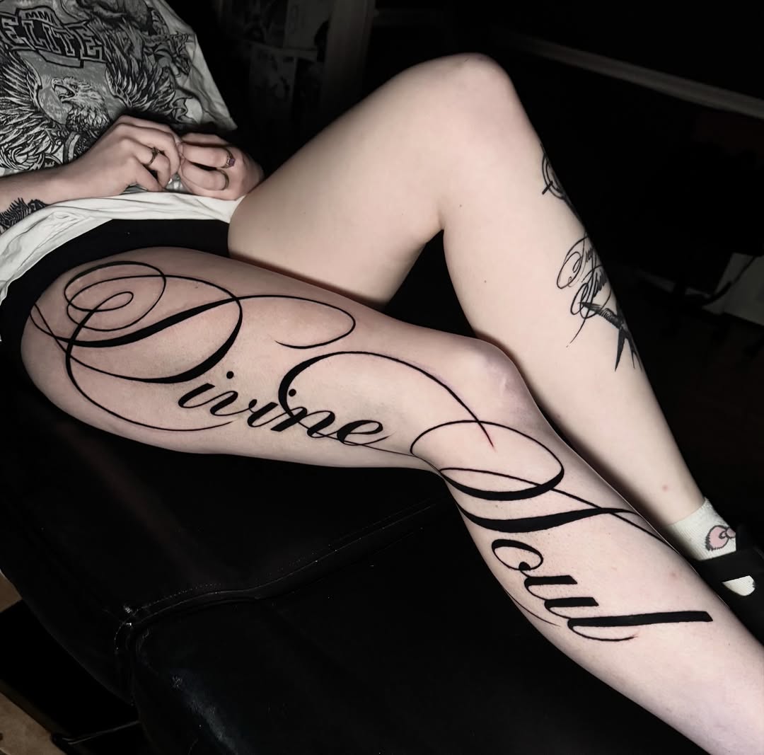 Tattoo by @inkedbydaisy β lettering_script, fine_line