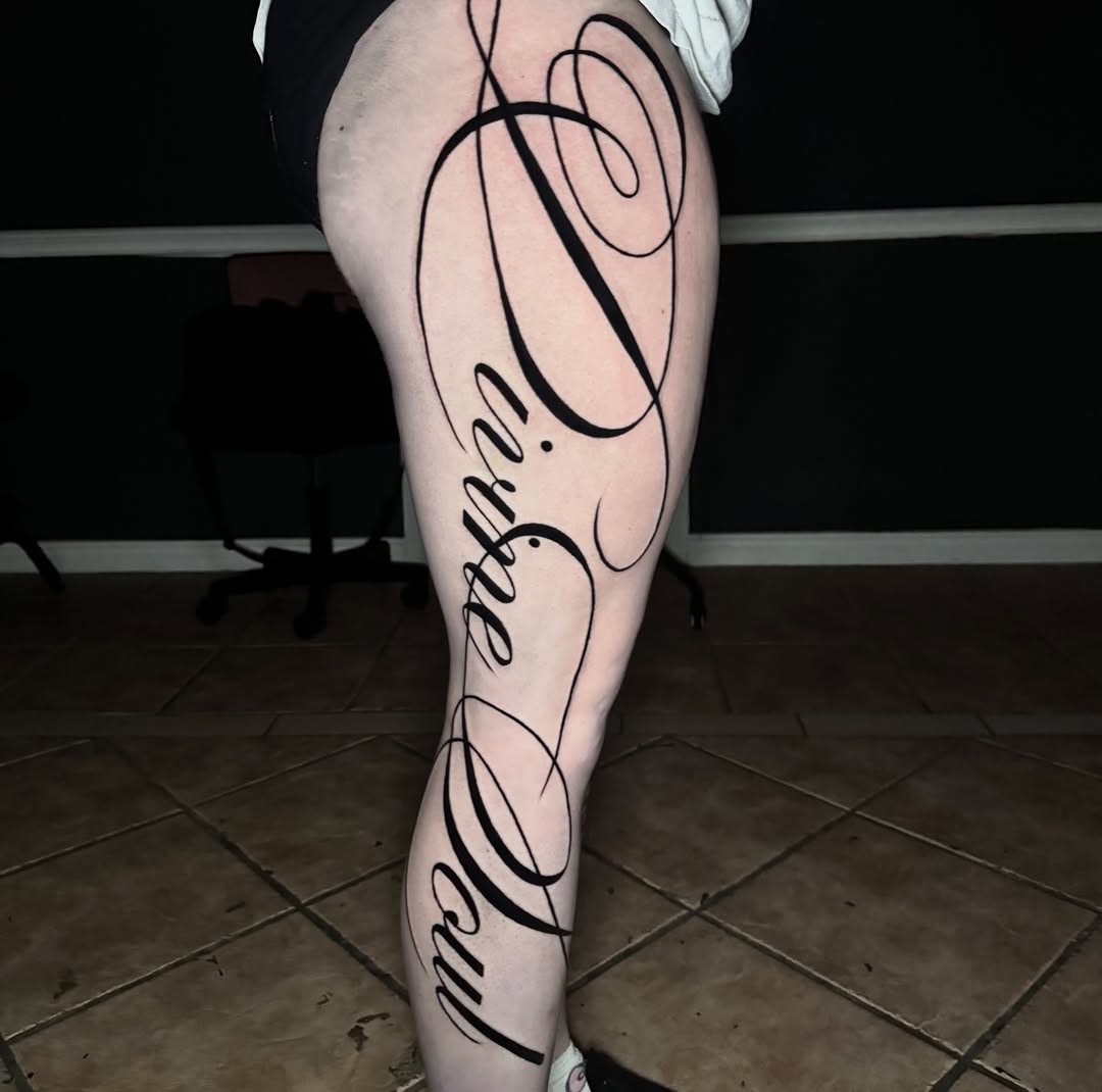 Tattoo by @inkedbydaisy β lettering_script, fine_line