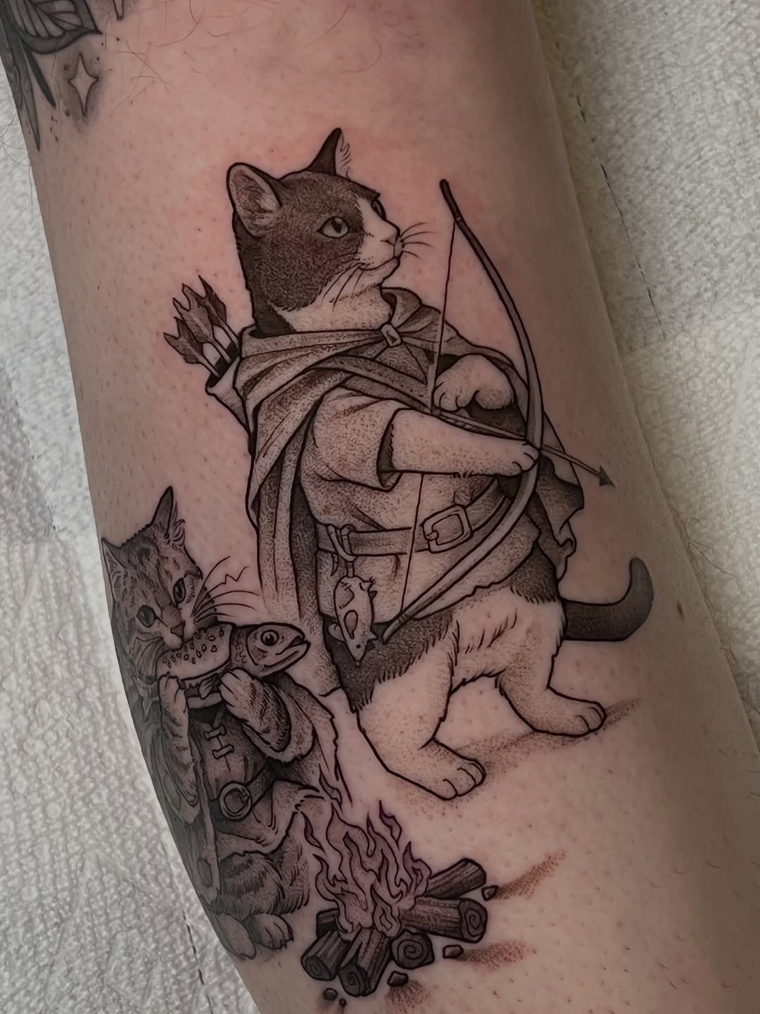 Tattoo by @girlwiththefoxtattoo — realism, black_and_grey