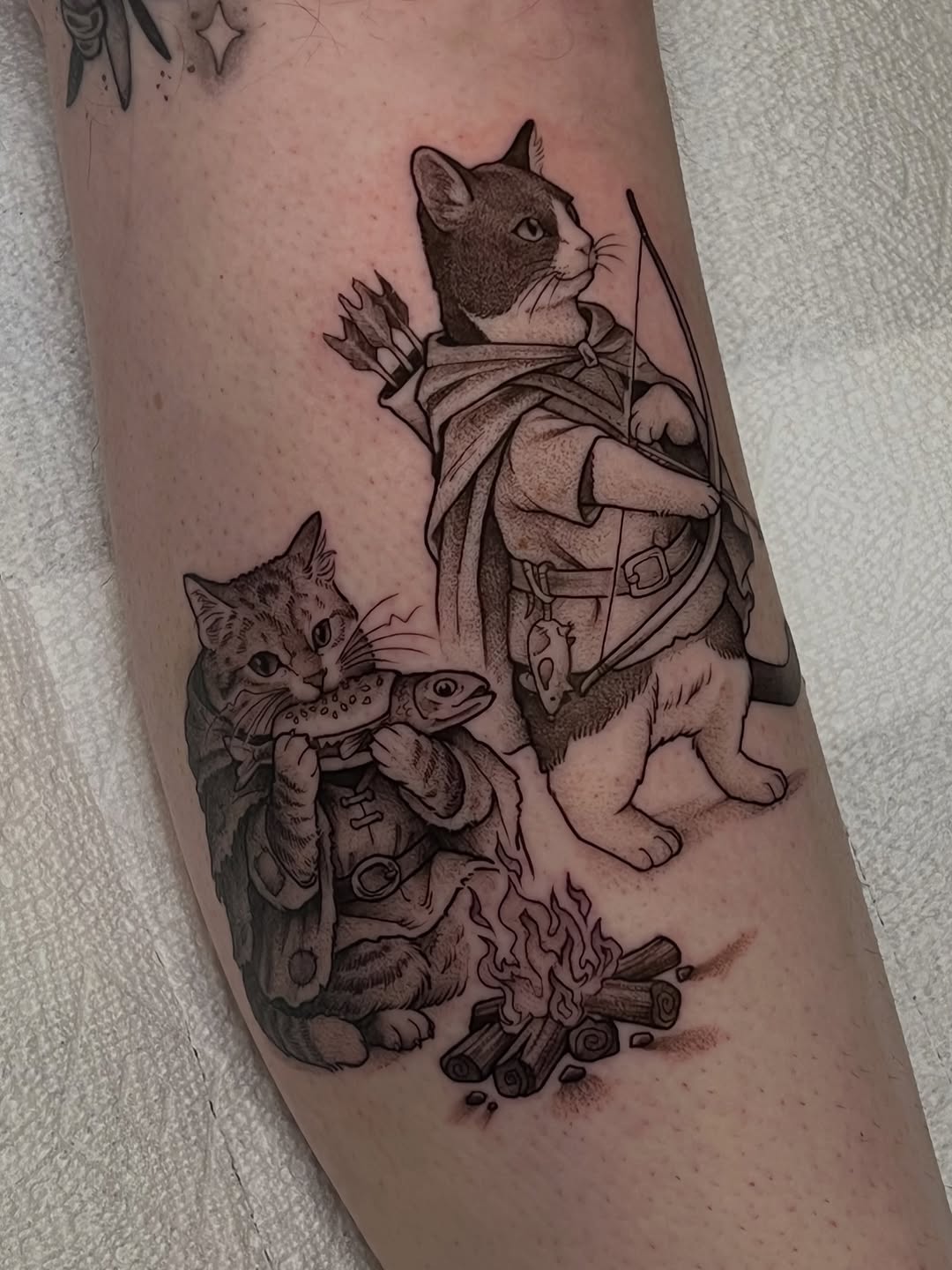 Tattoo by @girlwiththefoxtattoo — illustrative, black_and_grey