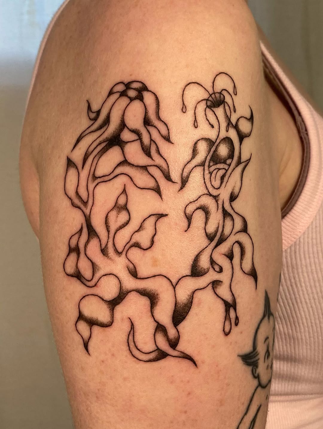 Tattoo by @armpitfreak β black_and_grey, illustrative