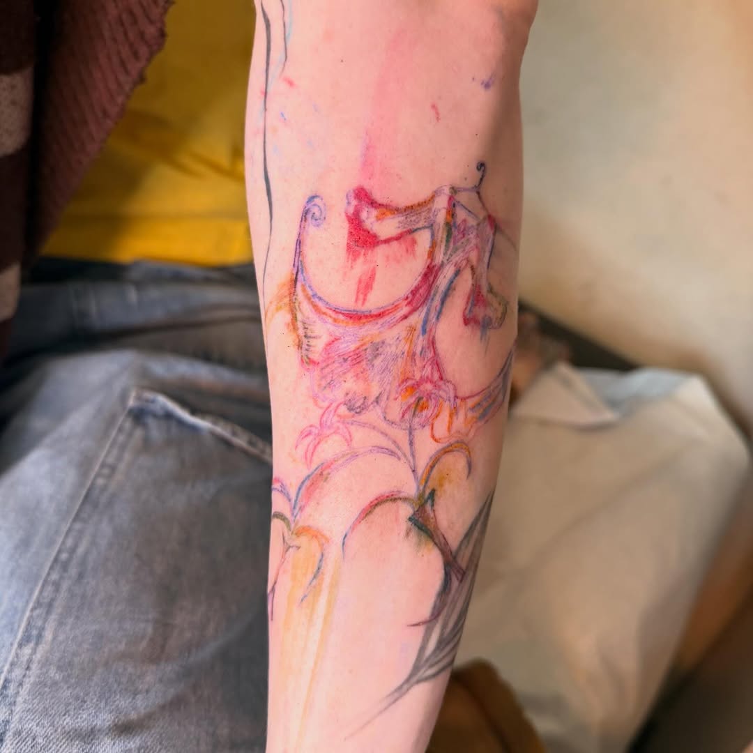Tattoo by @mopxistudio — watercolor, illustrative