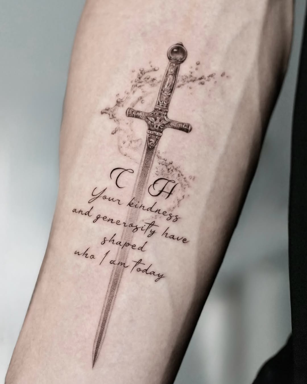 Tattoo by @tapz.zzz — lettering_script, black_and_grey