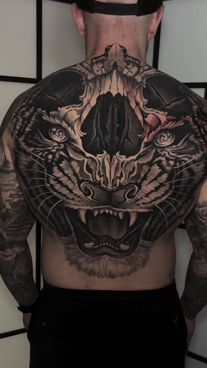Tattoo by @cameron.morris.tattoo — realism, black_and_grey