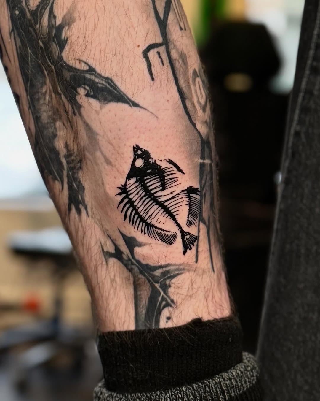 Tattoo by @scottmakesart — blackwork