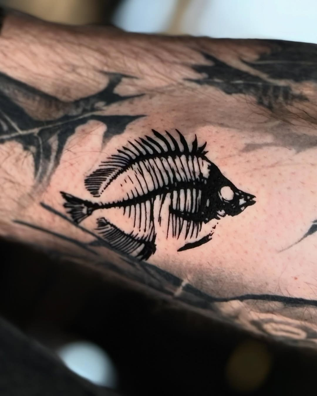 Tattoo by @scottmakesart — blackwork