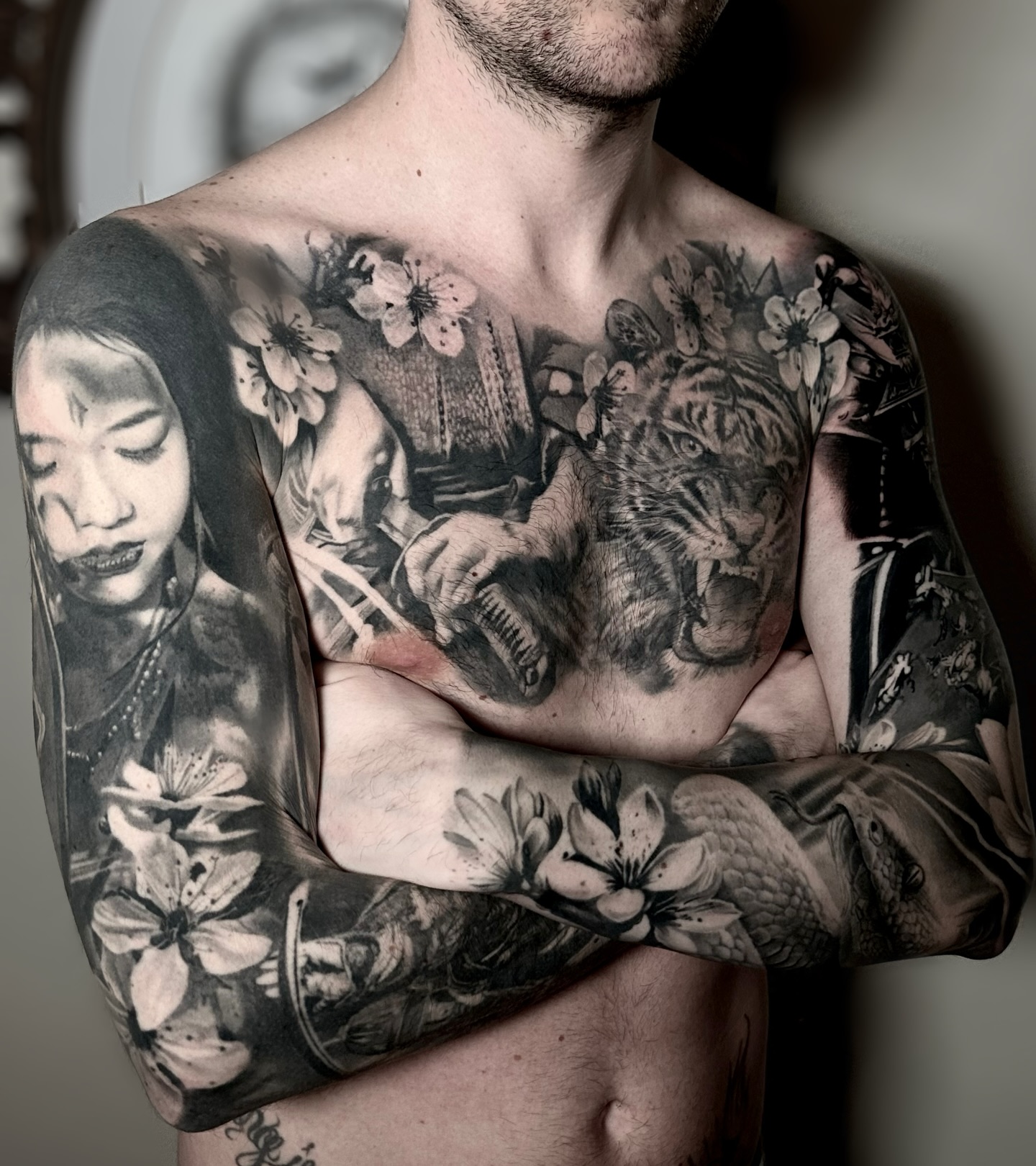Tattoo by @giuseppe_gibi_bonelli — realism, black_and_grey
