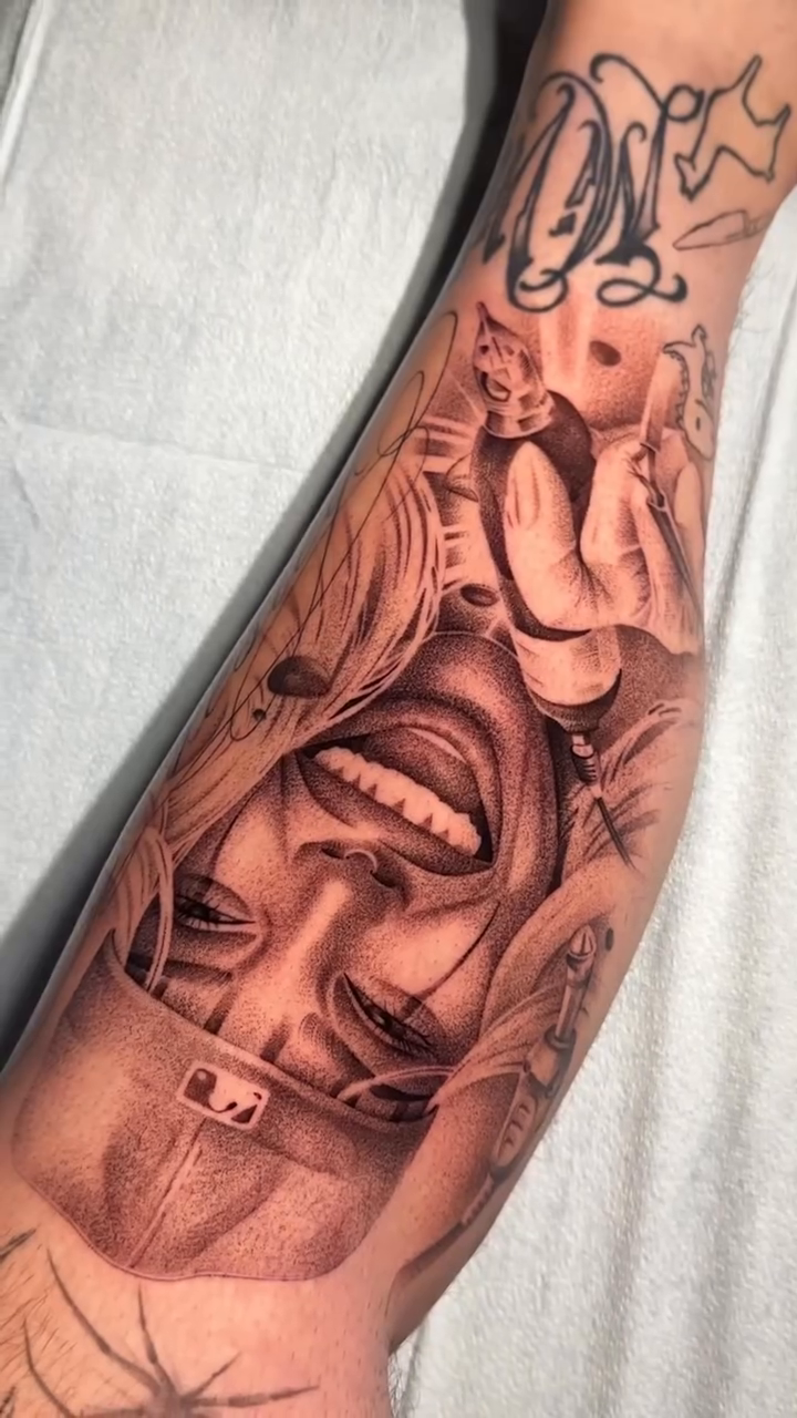 Tattoo by @dragonink.tattoos — realism, black_and_grey