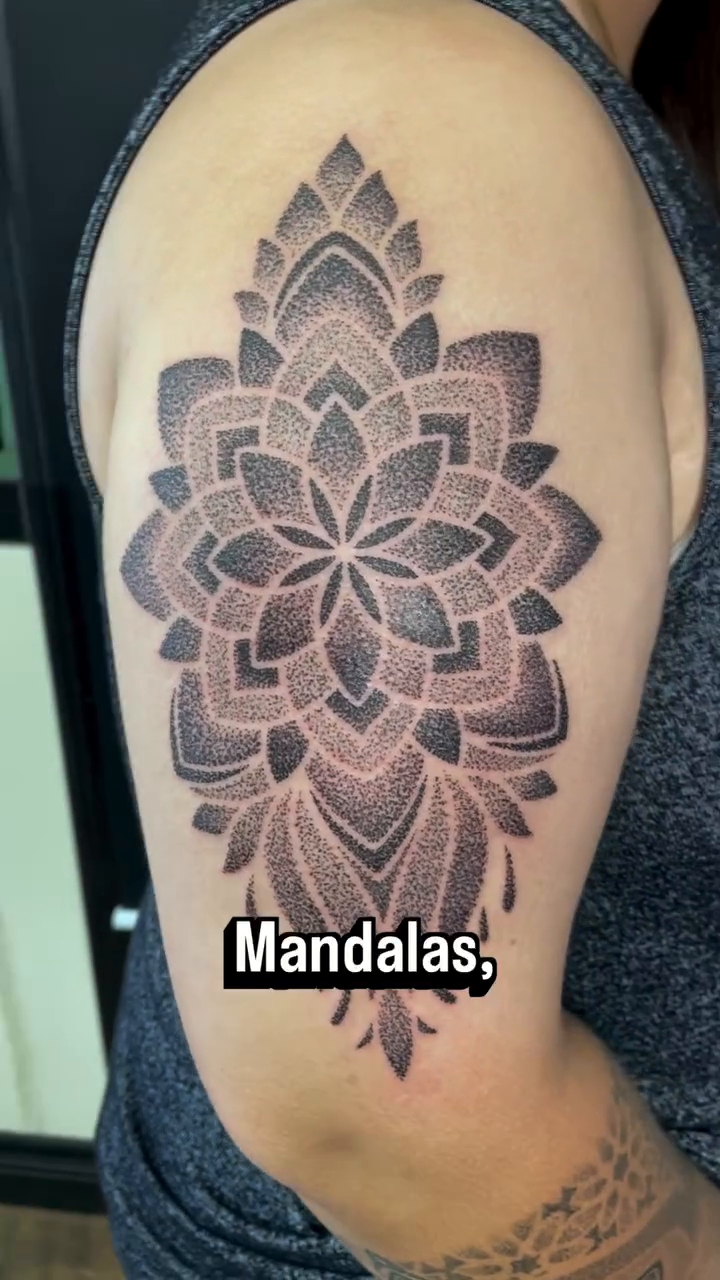 Tattoo by @chrisreedtattoos β dotwork, geometric