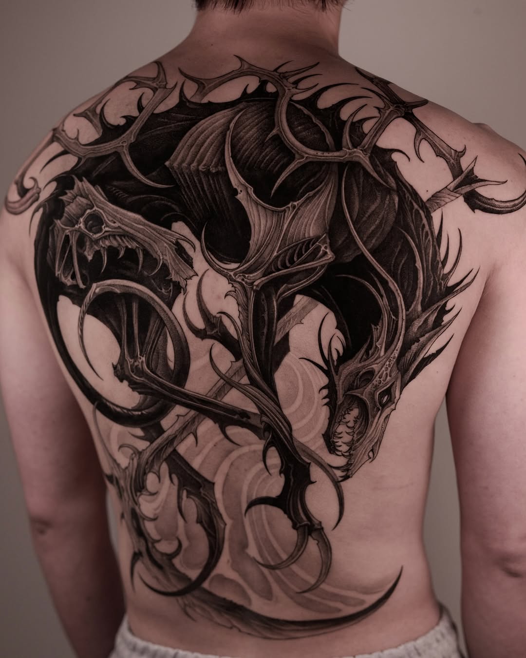Tattoo by @47volt β dark_realism, blackwork