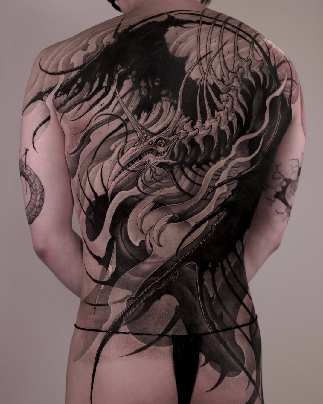 Tattoo by @47volt β black_and_grey, dark_realism