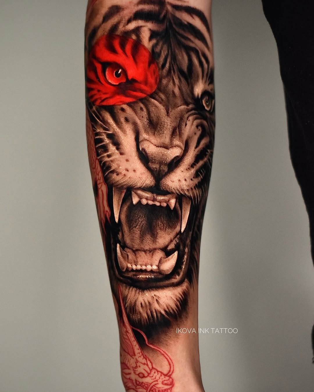 Tattoo by @ikova_ink β realism, black_and_grey