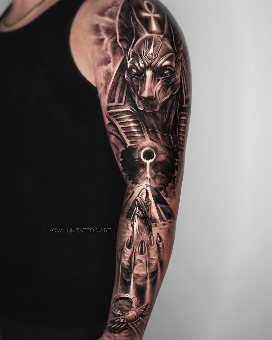 Tattoo by @ikova_ink β realism, black_and_grey
