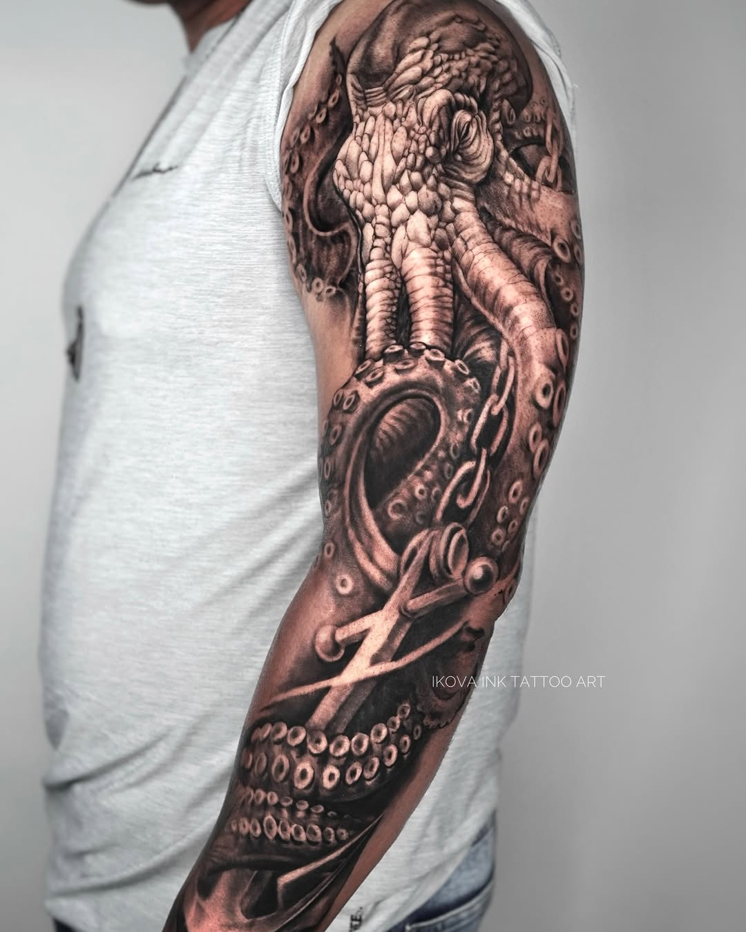 Tattoo by @ikova_ink β realism, black_and_grey