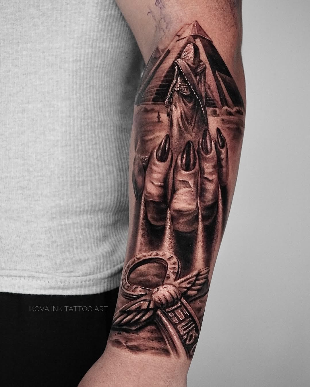 Tattoo by @ikova_ink β realism, black_and_grey