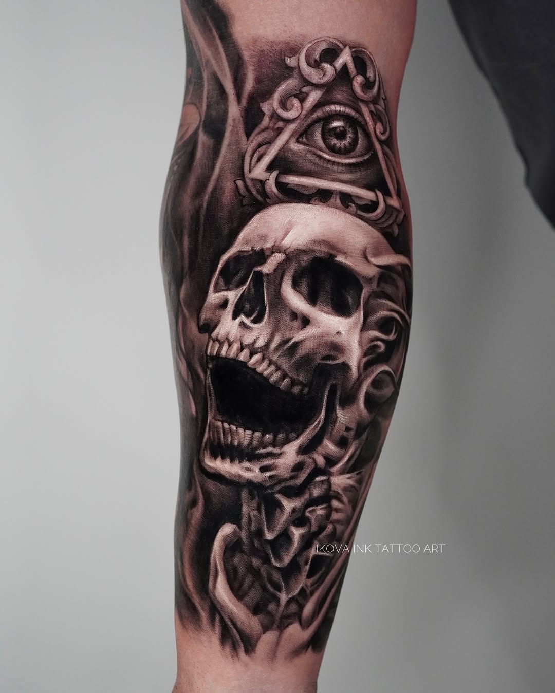 Tattoo by @ikova_ink β black_and_grey, realism