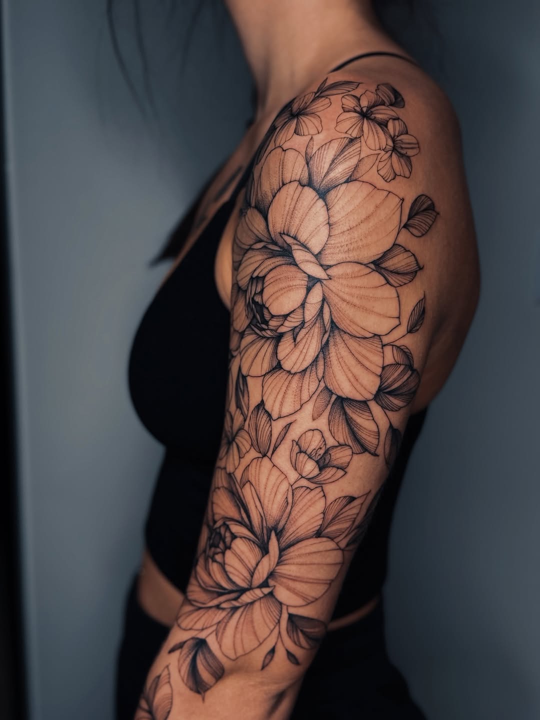 Tattoo by @olgatattooing — black_and_grey