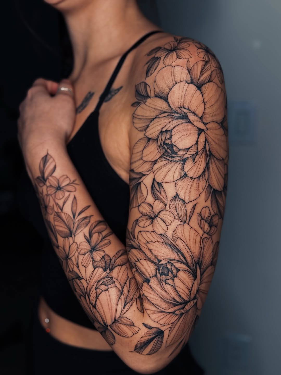 Tattoo by @olgatattooing — black_and_grey