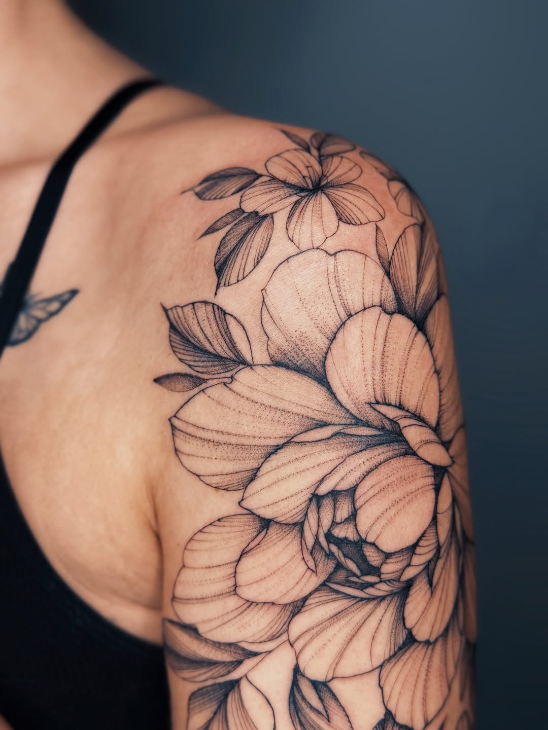 Tattoo by @olgatattooing — black_and_grey
