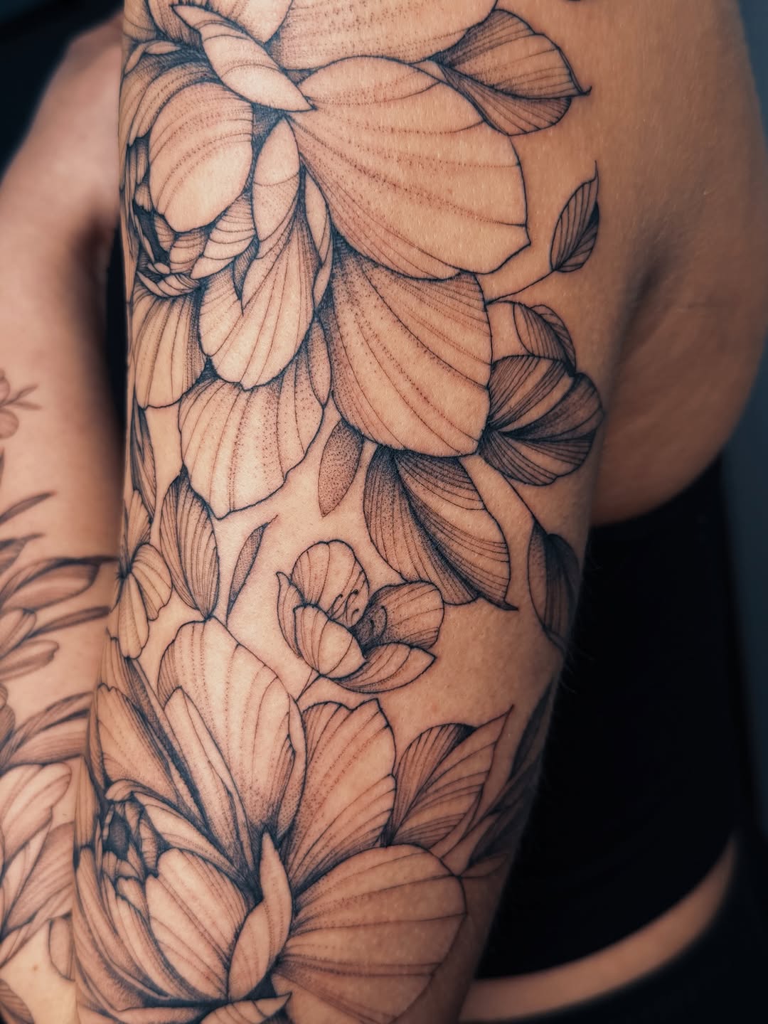 Tattoo by @olgatattooing — black_and_grey