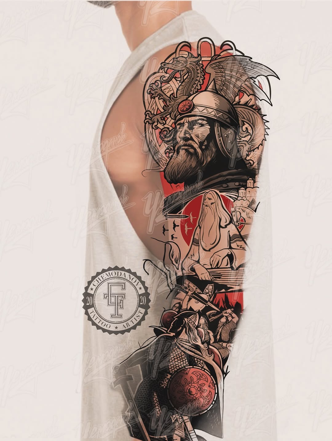 Tattoo by @chemodanov11 — japanese_irezumi, trash_polka