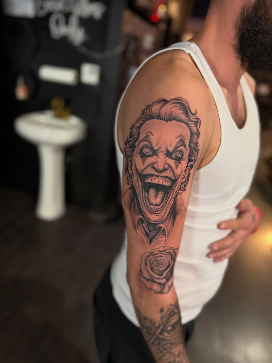Tattoo by @kreidler_inks — realism, black_and_grey