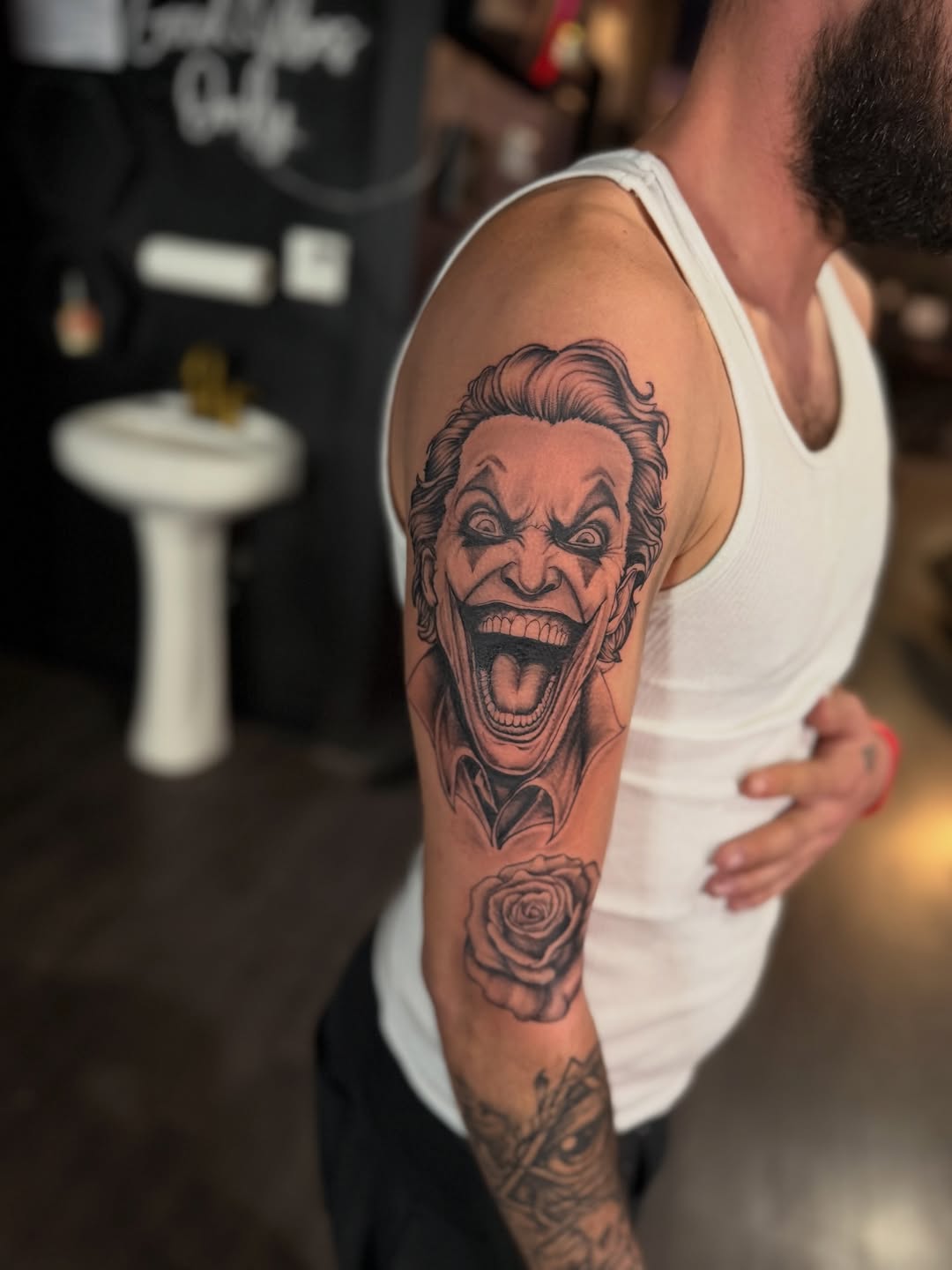 Tattoo by @kreidler_inks — realism, black_and_grey