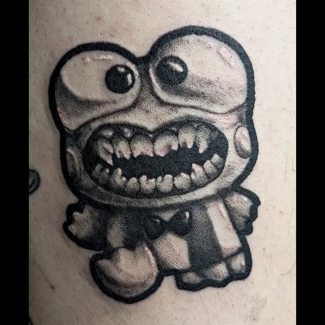 Tattoo by @crappie.tatts — illustrative, black_and_grey