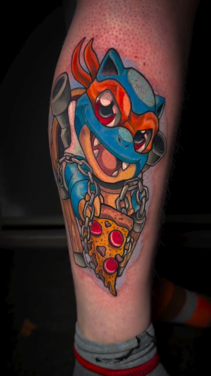 Tattoo by @tylerjewetttattoos — new_school, anime