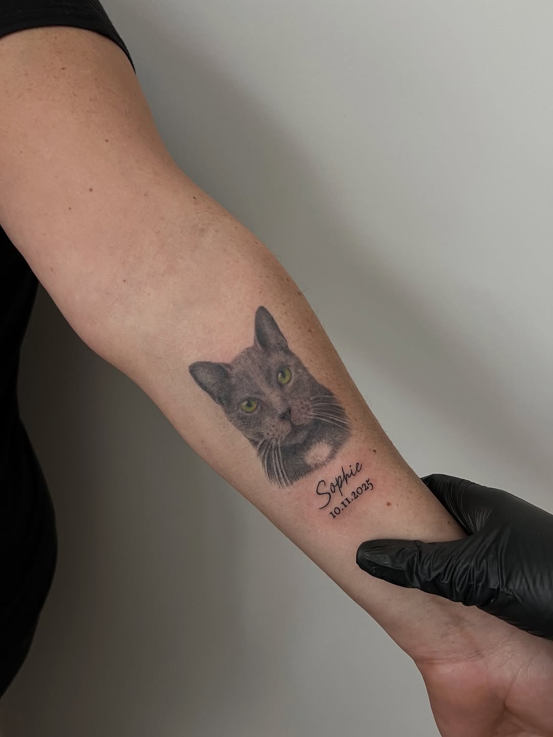 Tattoo by @lina_valentina — realism, lettering_script