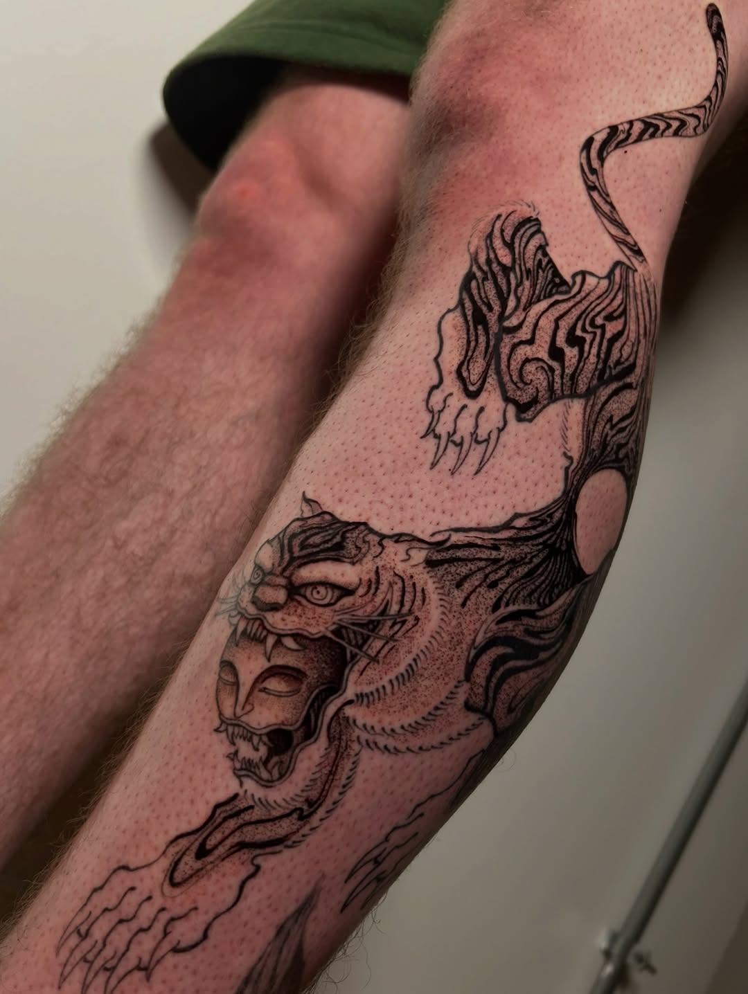 Tattoo by @beingtattoos — black_and_grey, dotwork