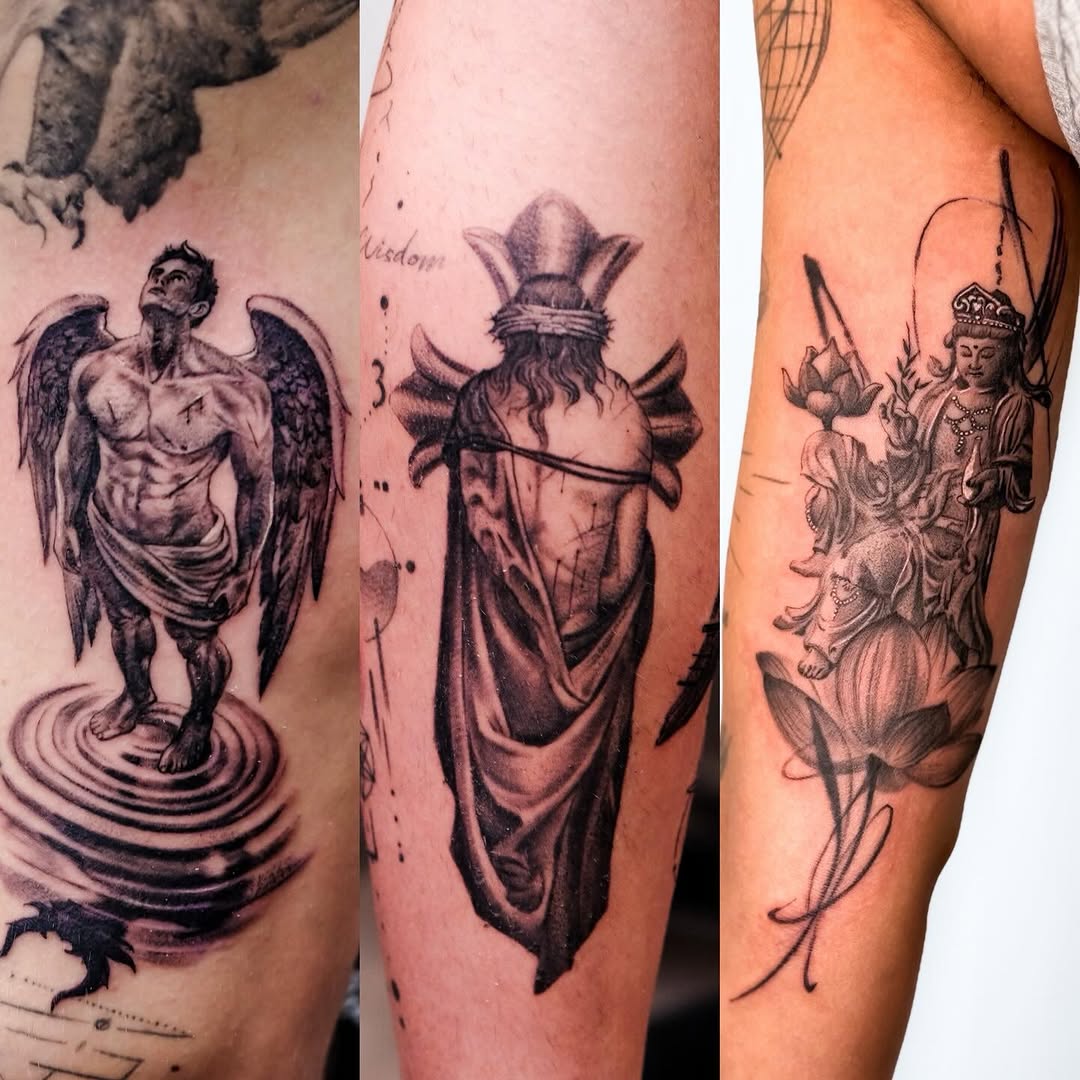 Tattoo by @banky7_tattooist — realism, black_and_grey