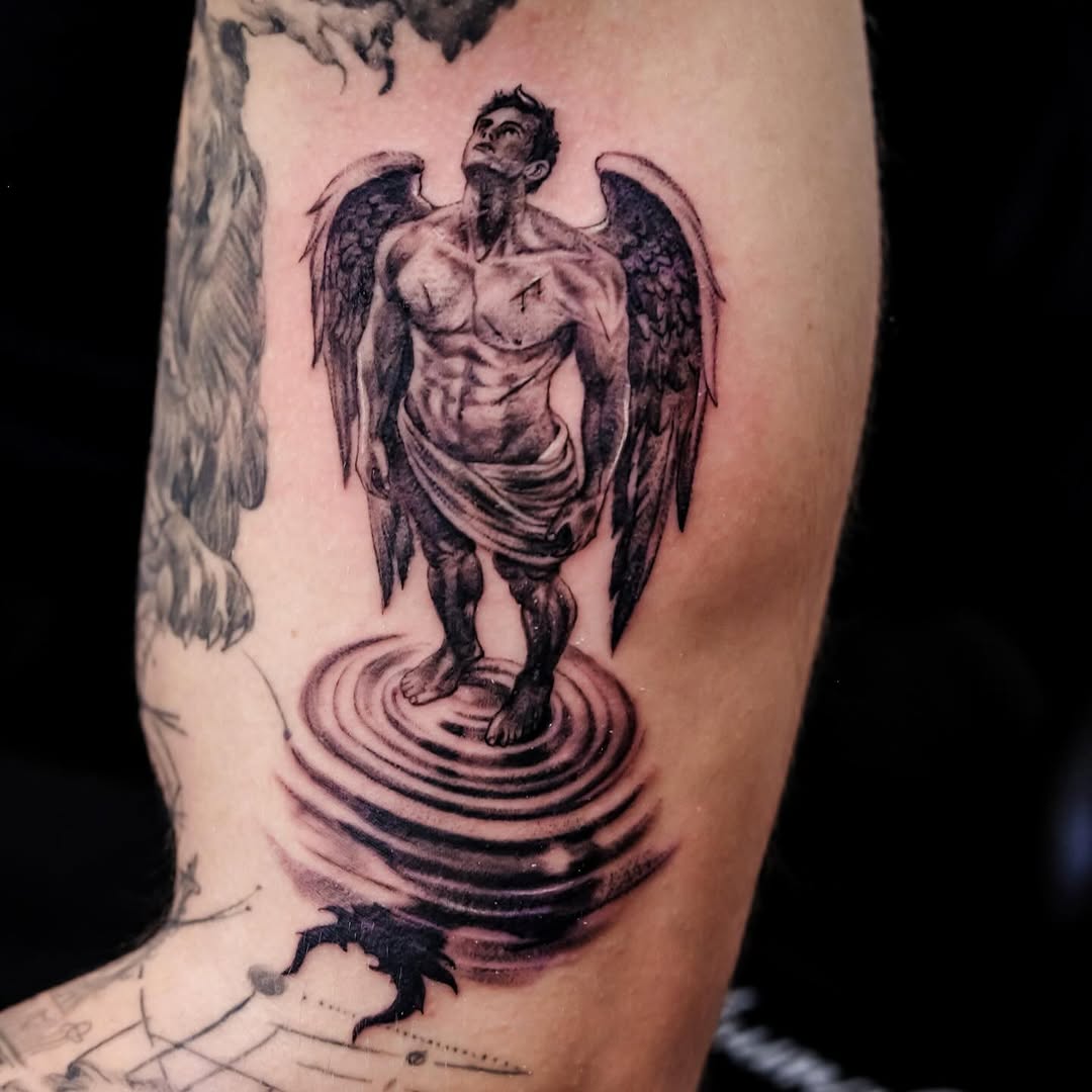 Tattoo by @banky7_tattooist — realism, black_and_grey