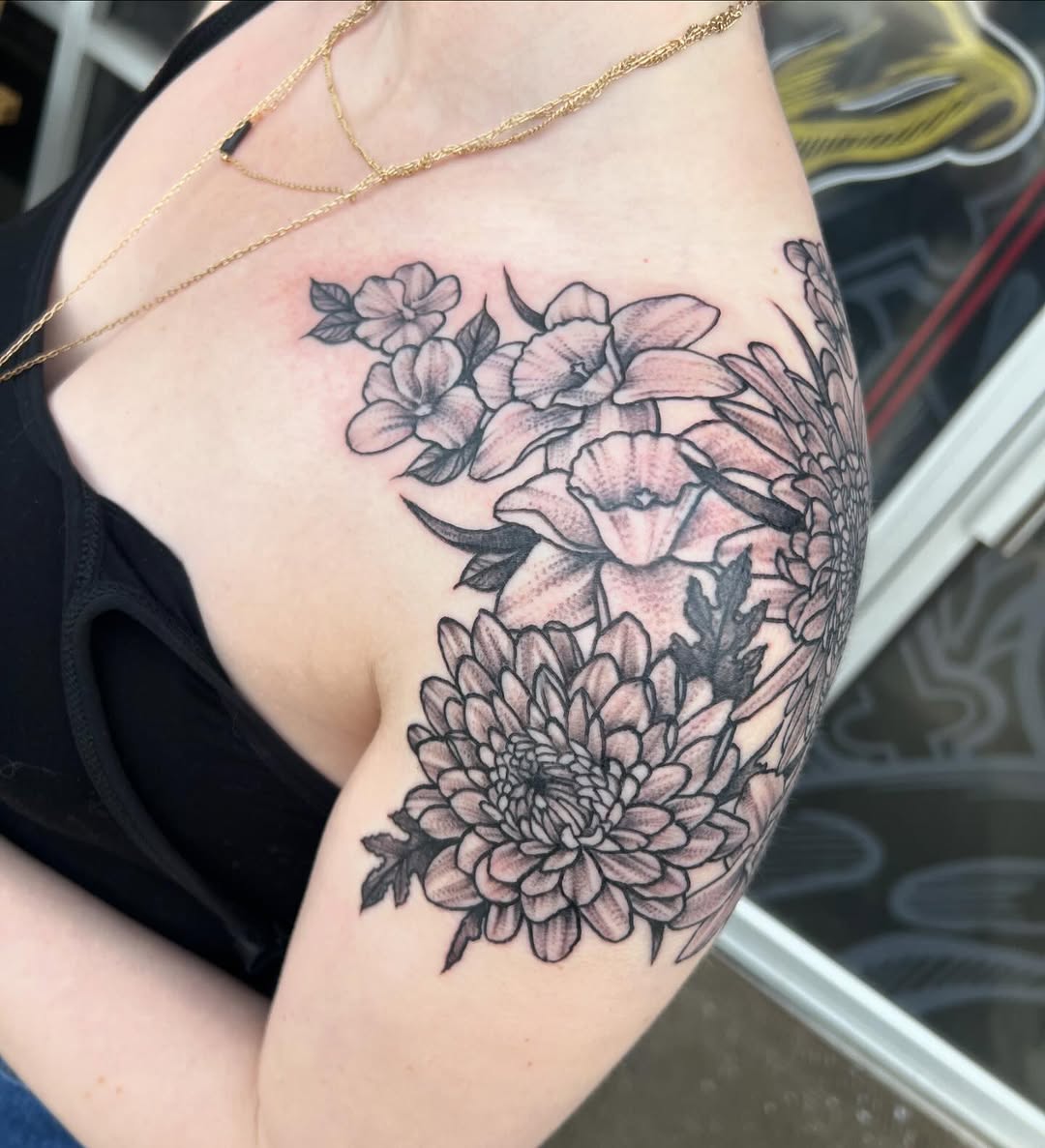 Tattoo by @relentlesley83 — black_and_grey, realism