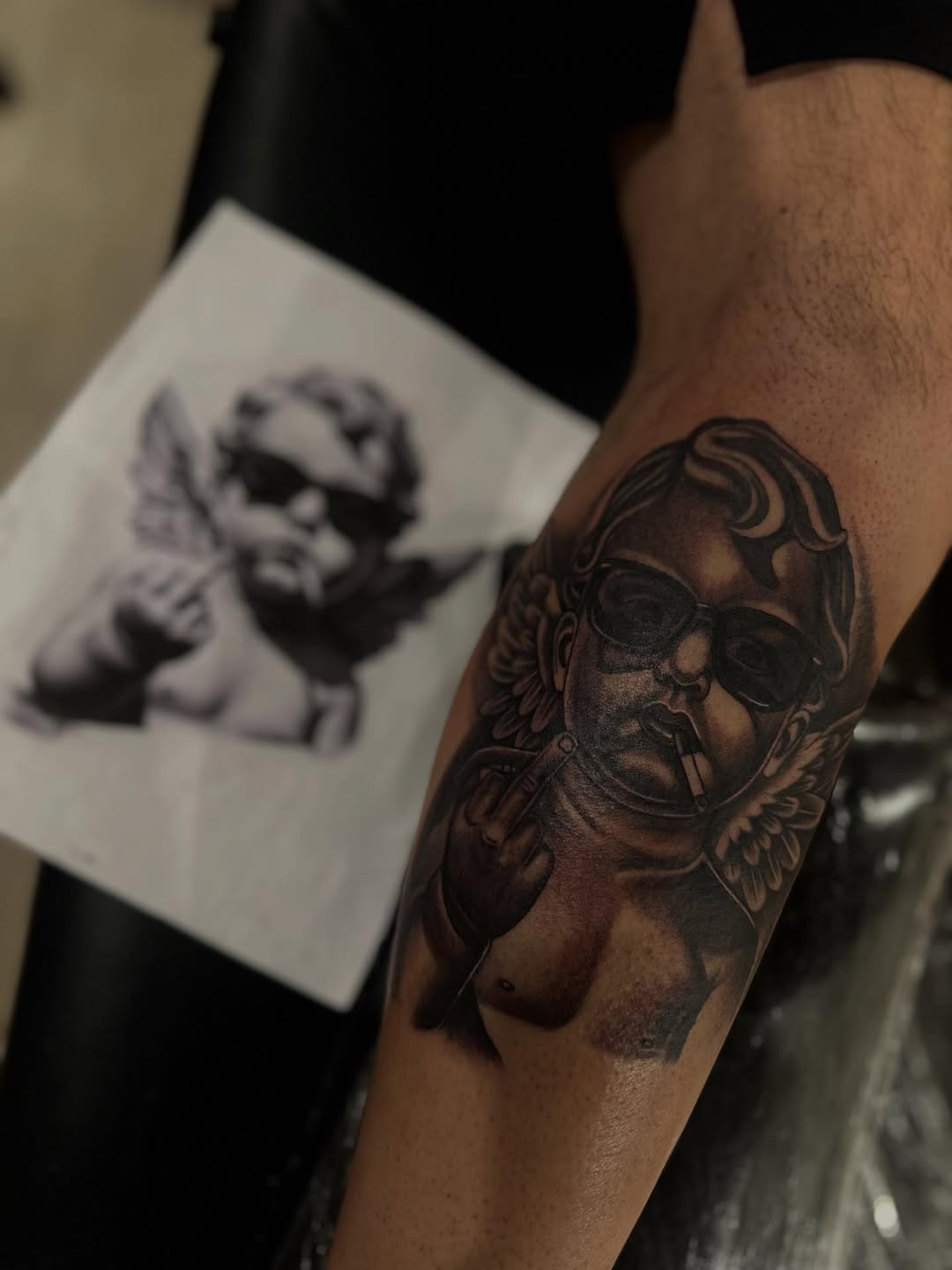 Tattoo by @tattoobree_ — black_and_grey, realism