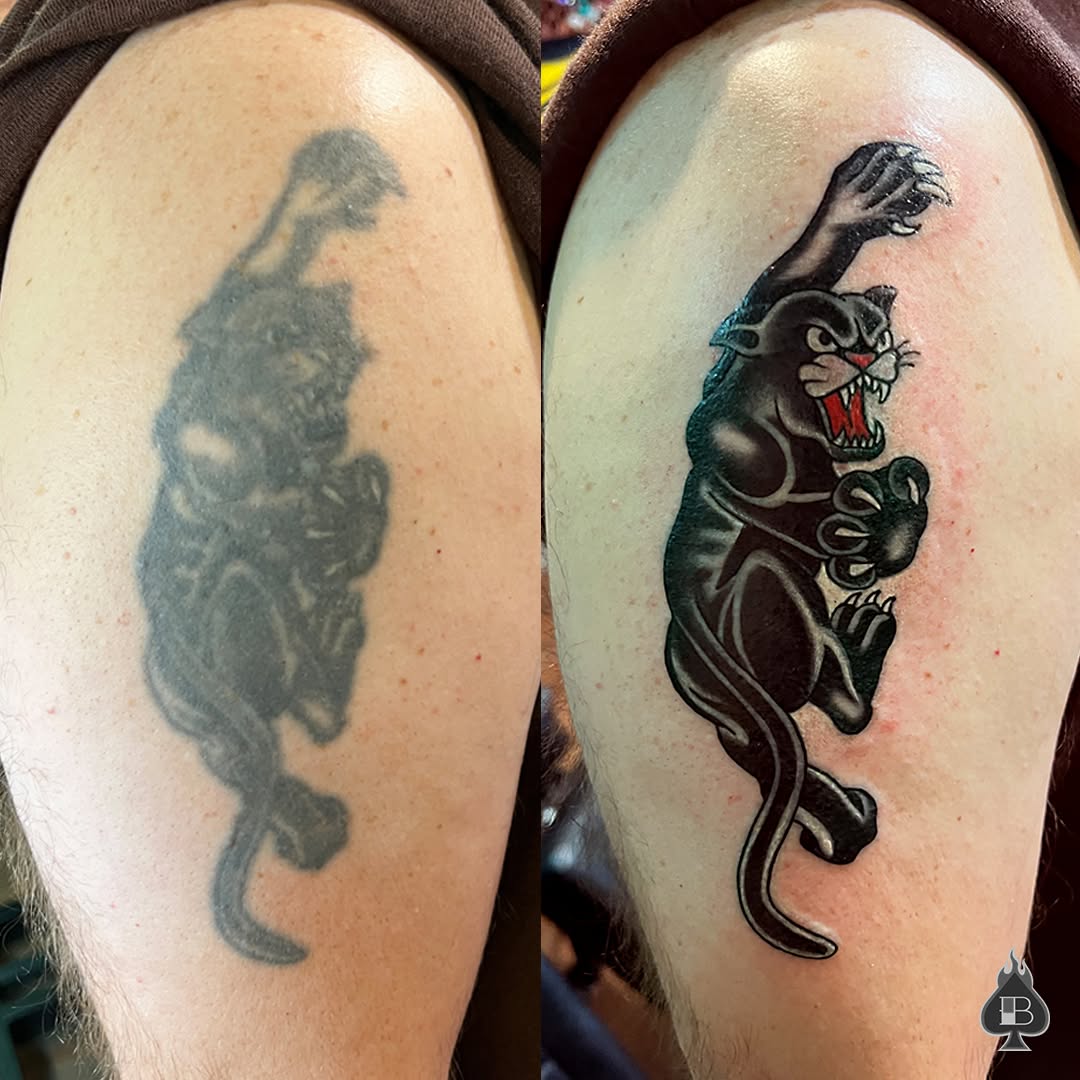 Tattoo by @brikrangeltattoo — american_traditional, blackwork