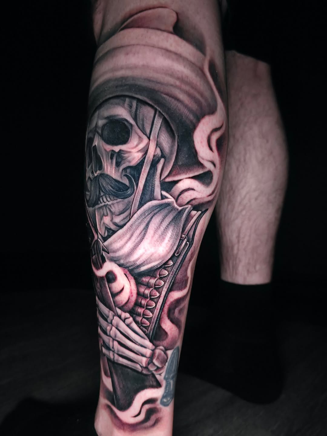 Tattoo by @nabiletorrestattoo — realism, black_and_grey