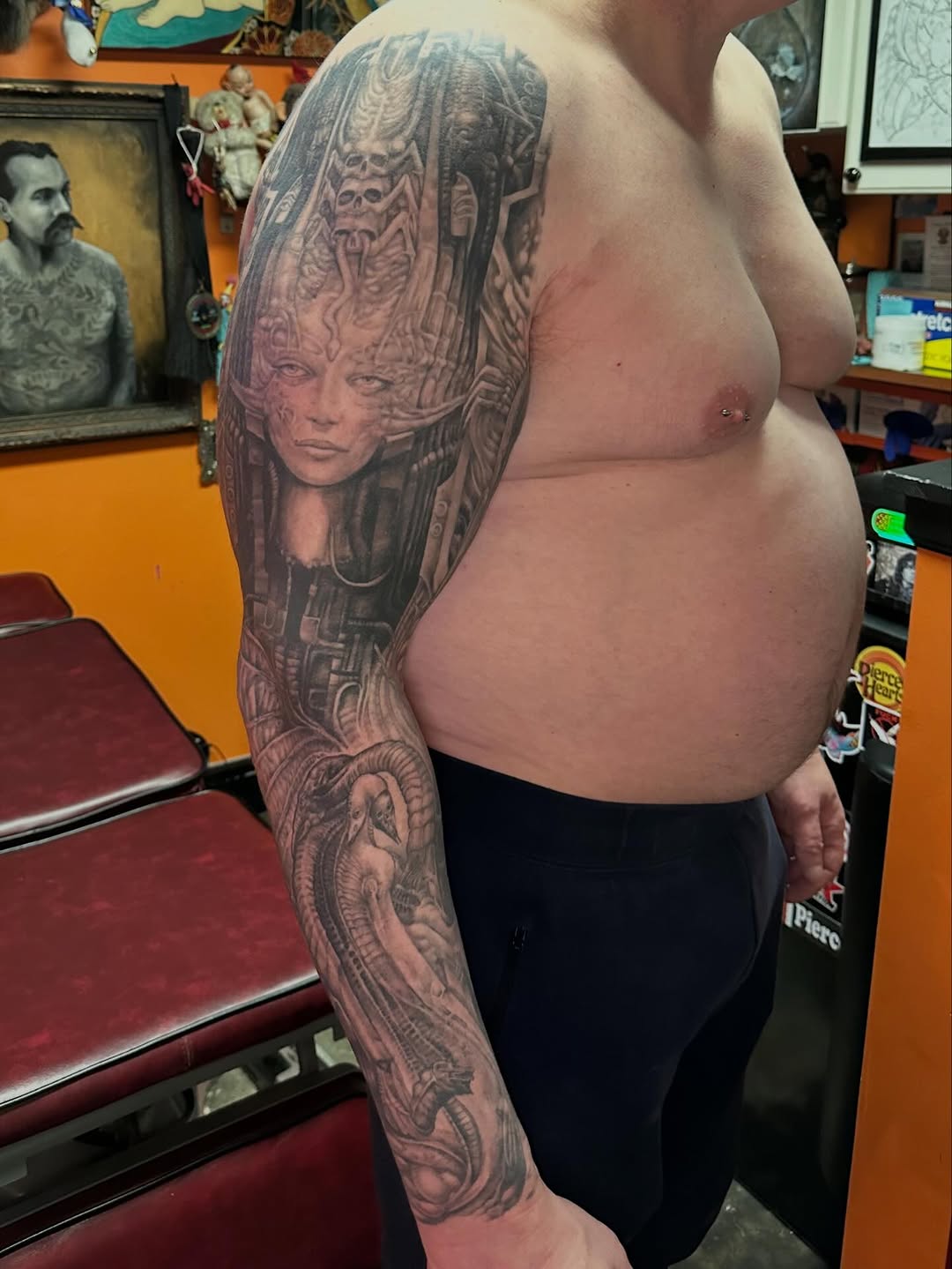 Tattoo by @justalantattoos — black_and_grey, realism