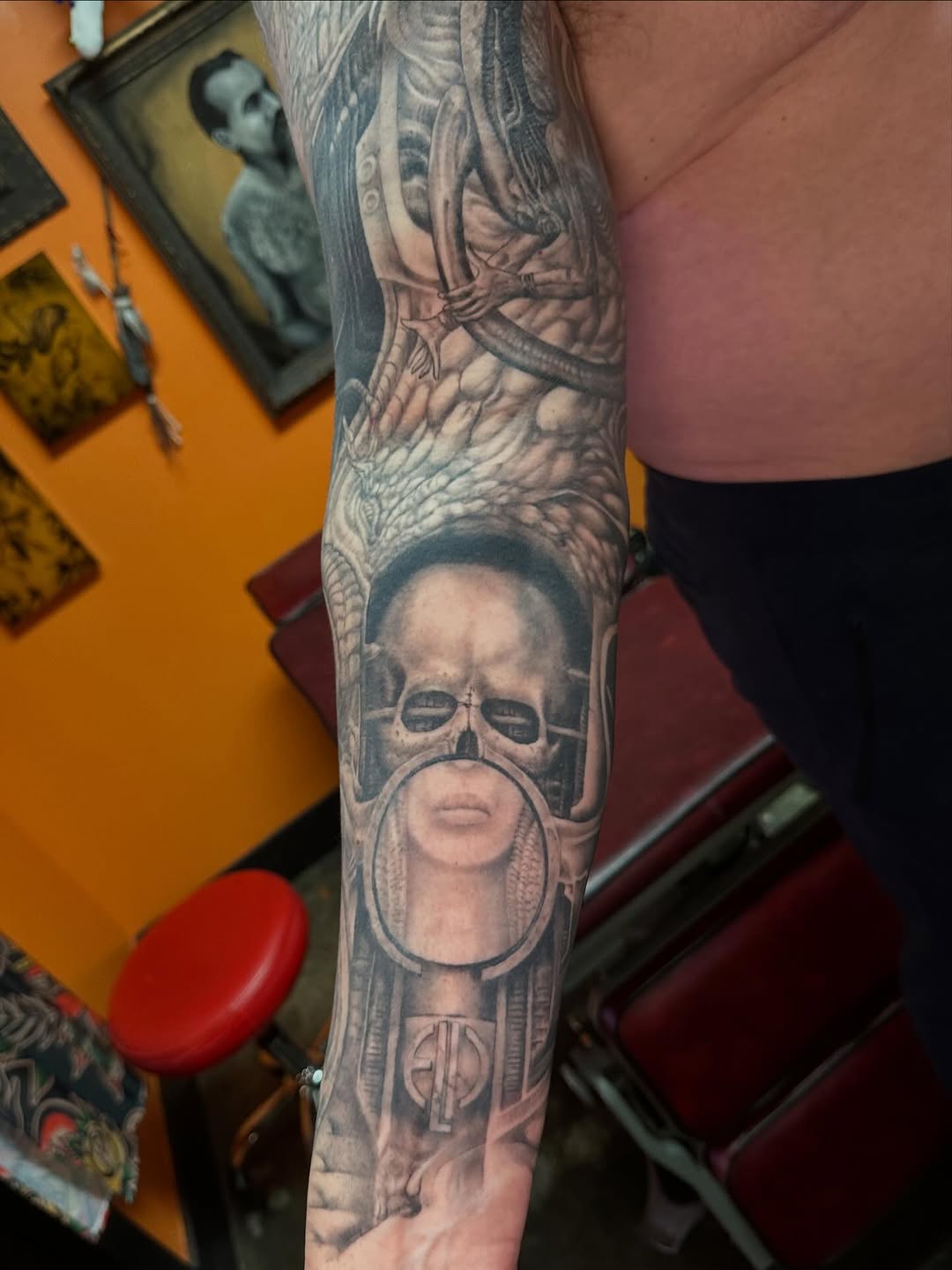 Tattoo by @justalantattoos — black_and_grey, realism