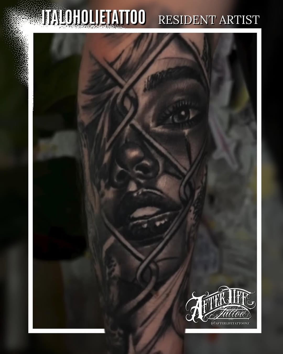 Tattoo by @italoholietattoo — black_and_grey, realism
