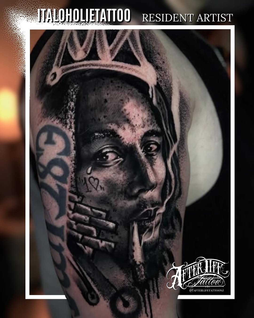 Tattoo by @italoholietattoo — black_and_grey, realism