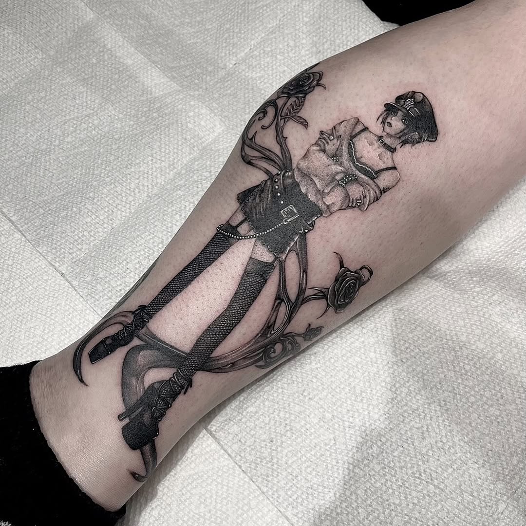 Tattoo by @aurtattoos — black_and_grey, realism