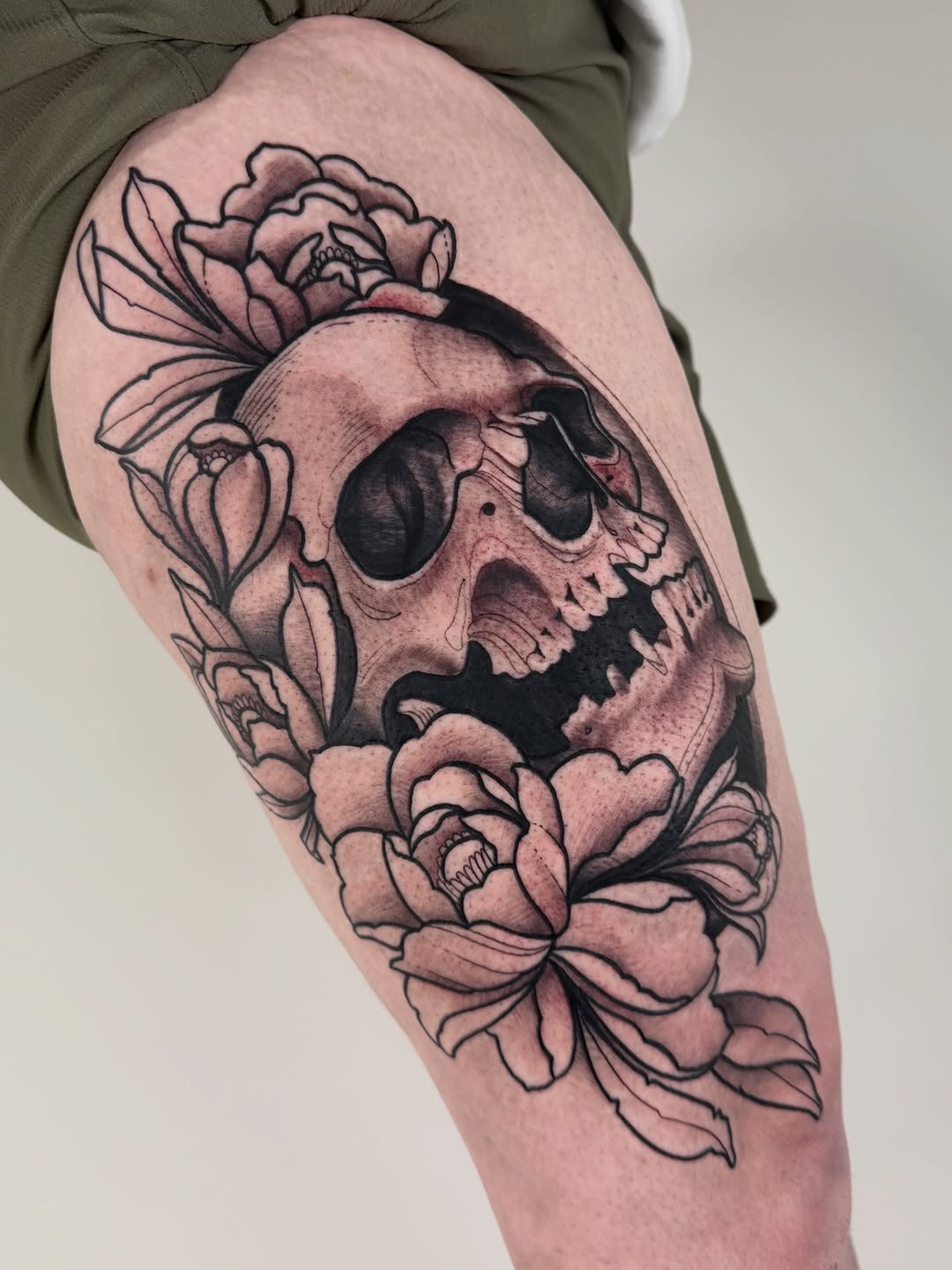 Tattoo by @doublescribbles — black_and_grey, realism
