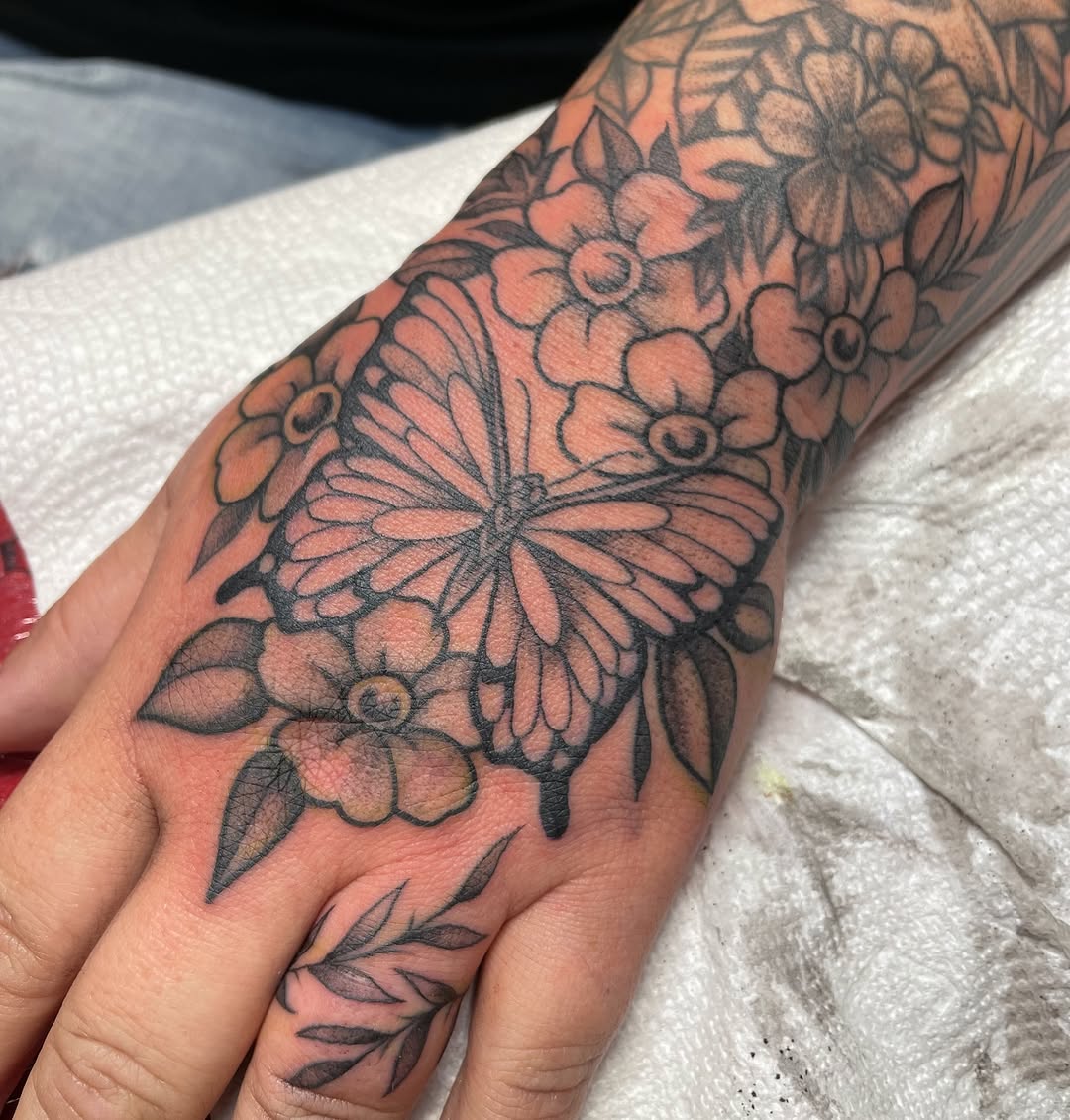 Tattoo by @jodeetattoos — black_and_grey, fine_line