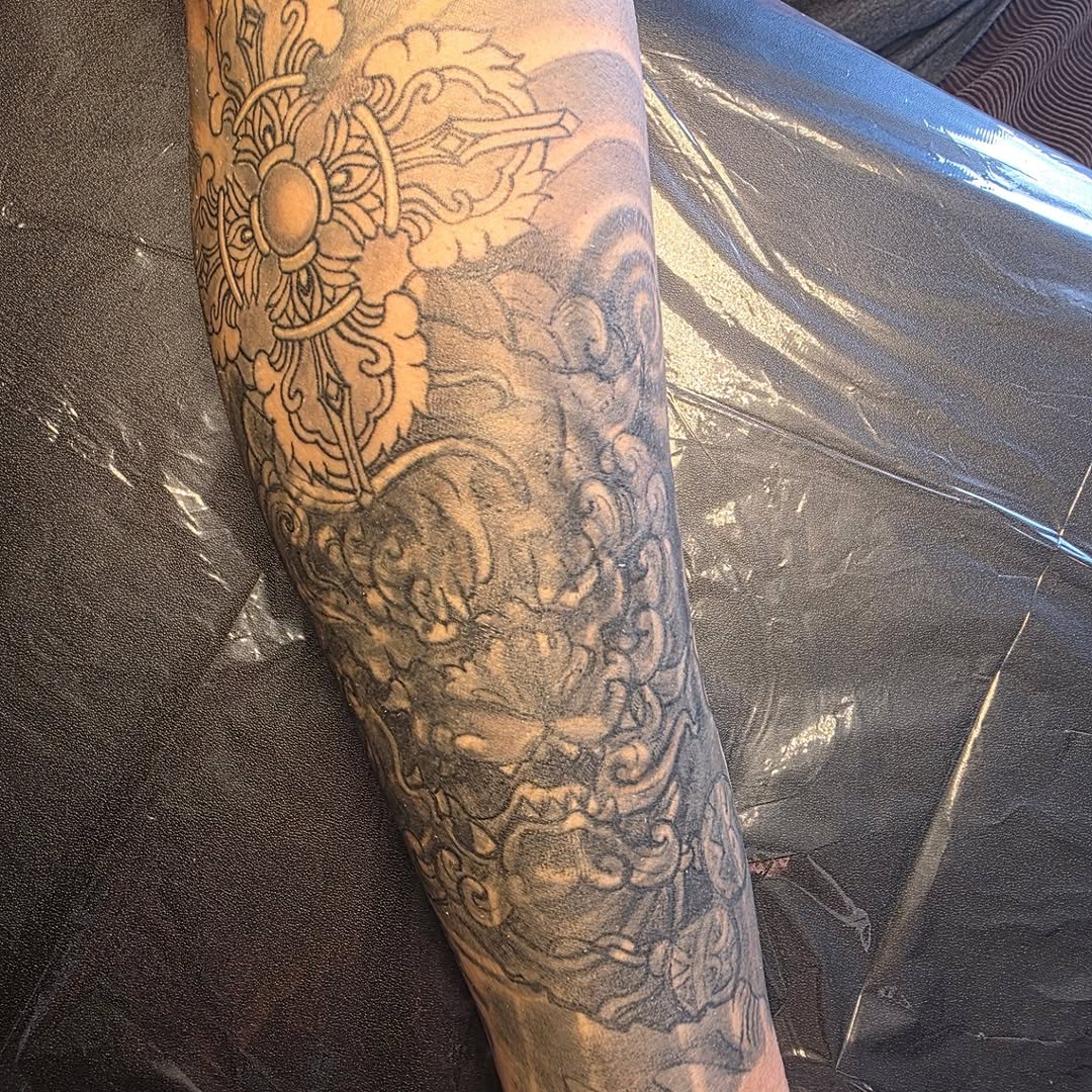 Tattoo by @lucidvisiontattoos — japanese_irezumi, black_and_grey