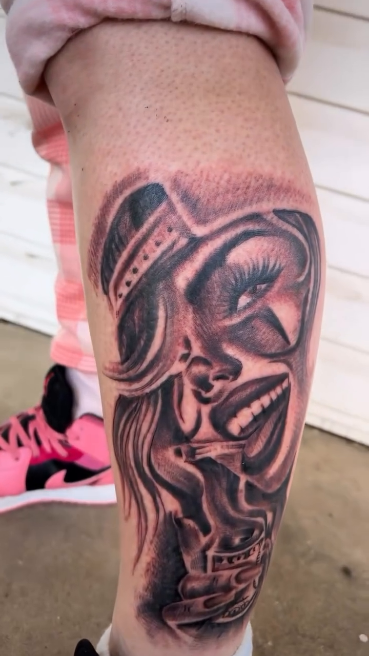 Tattoo by @pweemorales — black_and_grey, realism